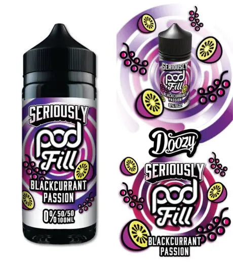 Seriously Pod Fill Blackcurrant Passion E-liquid Shortfill