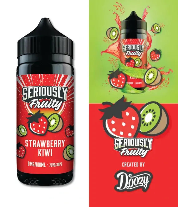 Seriously Fruity Strawberry Kiwi E-liquid 100ml Shortfill