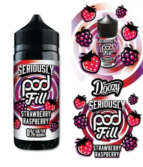 Seriously Pod Fill Strawberry Raspberry E-liquid Shortfill