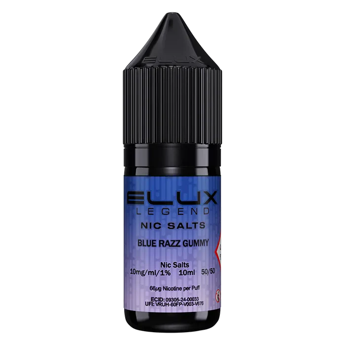 Blue Razz Gummy Elux Legend Nic Salt Vape Juice