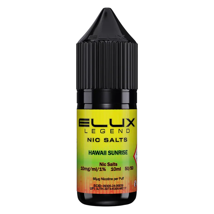 Hawaii Sunrise Elux Legend Nic Salt Vape Juice