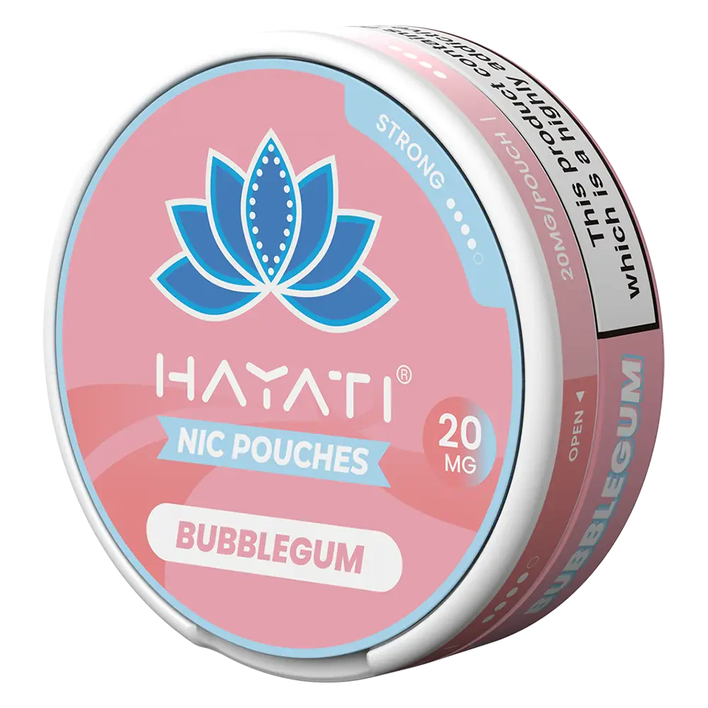 Sealed can of Hayati Bubblegum Tobacco-Free Nicotine Pouches