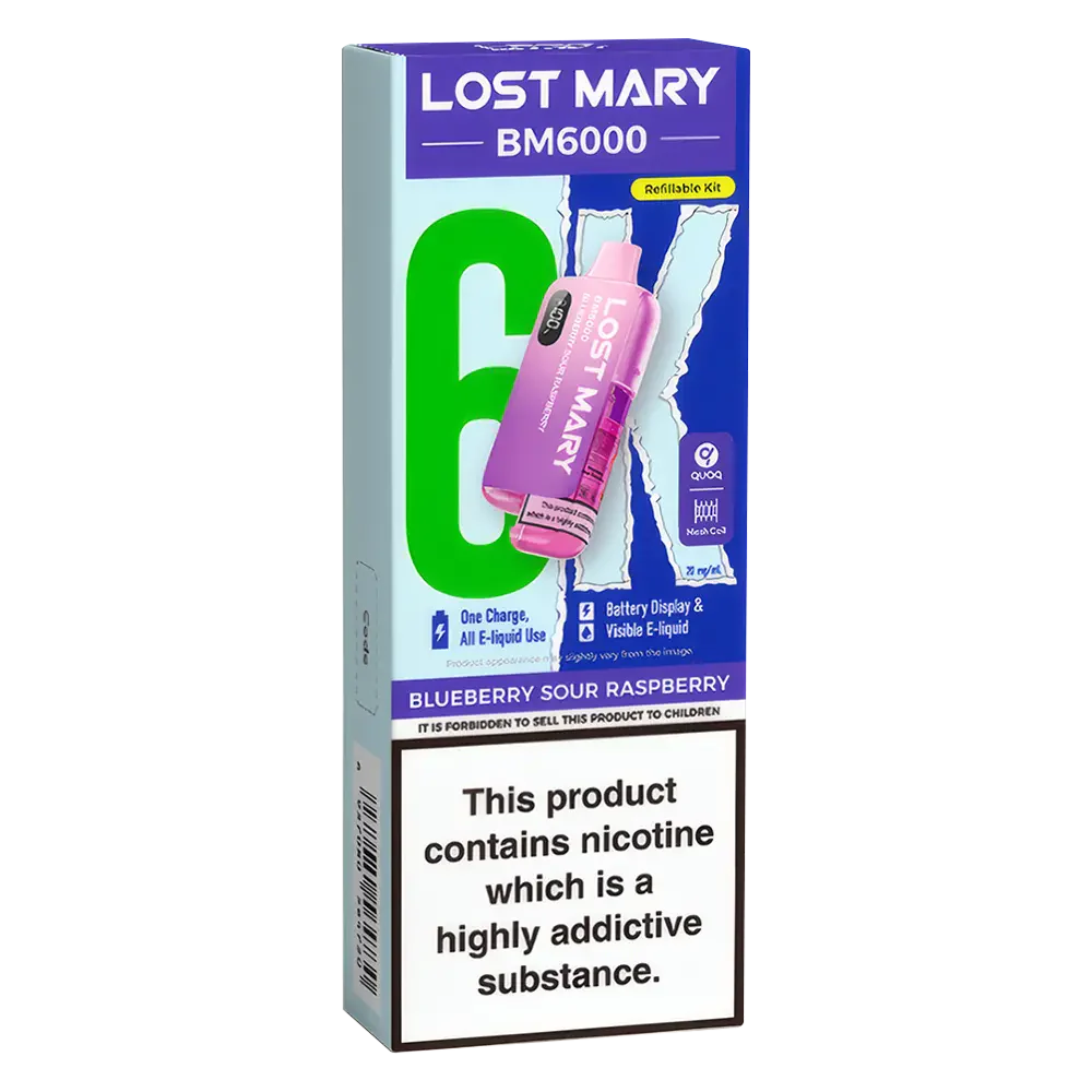 Lost Mary BM6000 Blueberry Sour Raspberry Prefilled Pod Kit