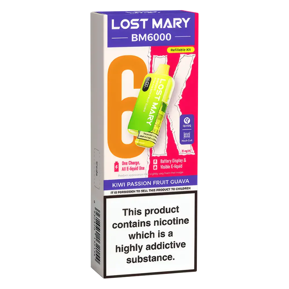 Lost Mary BM6000 Kiwi Passionfruit Guava Prefilled Pod Kit