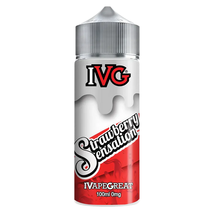IVG Strawberry Sensation Vape Juice 100ml - Scent Vape