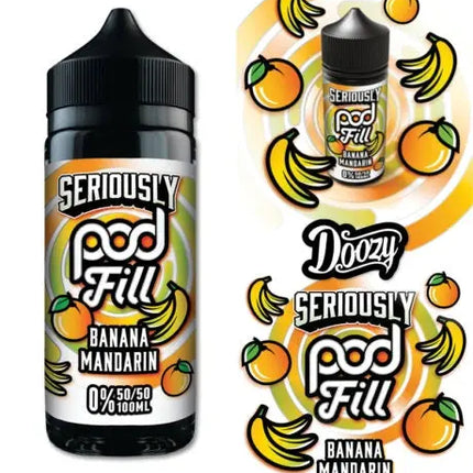 Seriously Pod Fill Banana Mandarin E-liquid Shortfill - Scent Vape
