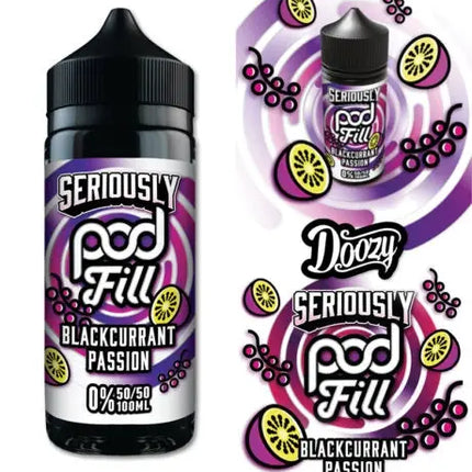 Seriously Pod Fill Blackcurrant Passion E-liquid Shortfill - Scent Vape