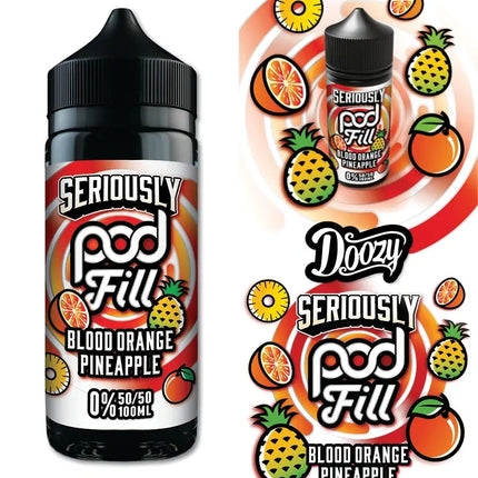 Seriously Pod Fill Blood Orange Pineapple E-liquid Shortfill - Scent Vape