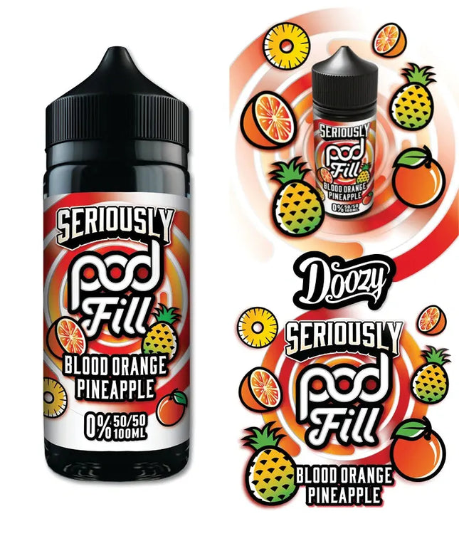 Seriously Pod Fill Blood Orange Pineapple E-liquid Shortfill - Scent Vape