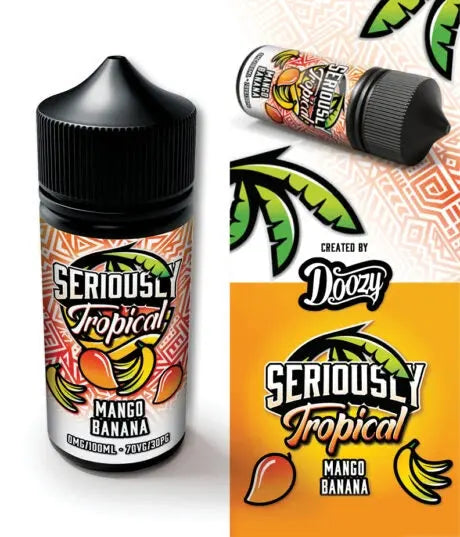 Seriously Tropical Mango Banana E-Liquid Shortfill - Scent Vape