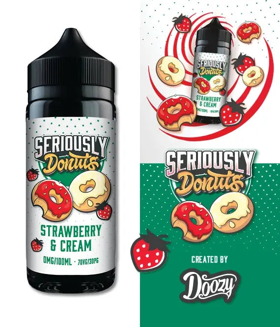Seriously Donuts Strawberry and Cream E-liquid - Scent Vape