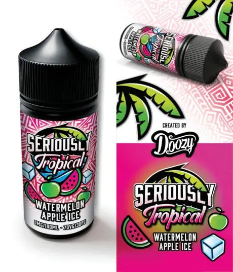 Seriously Tropical Watermelon Apple Ice E-Liquid Shortfill - Scent Vape