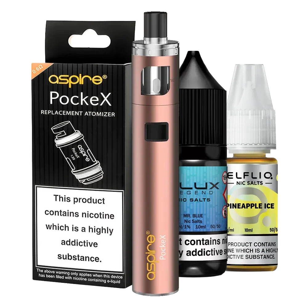 Aspire PockeX Refillable Vape Starter Kit Bundle
