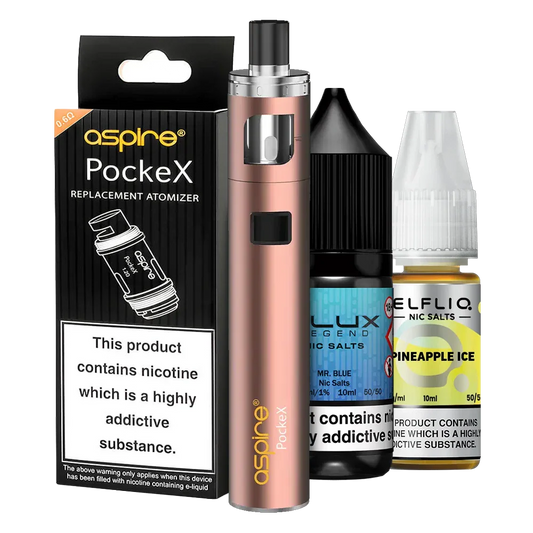 Aspire PockeX Refillable Vape Starter Kit Bundle