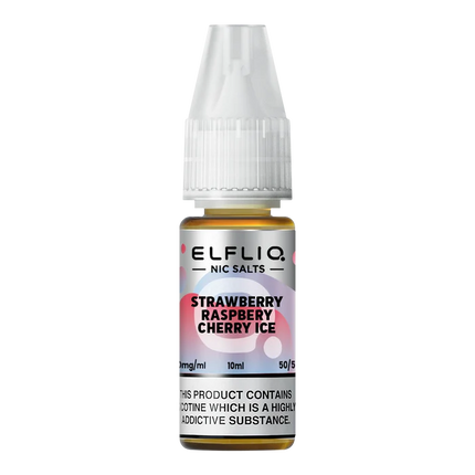 Elf Bar ElfLiq Strawberry Raspberry Cherry Ice Nic Salt Vape Juice - Scent Vape