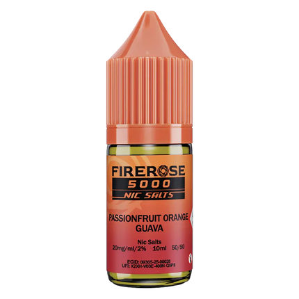 Passionfruit Orange Guava Elux Firerose 5000 Nic Salt Vape Juice - Scent Vape