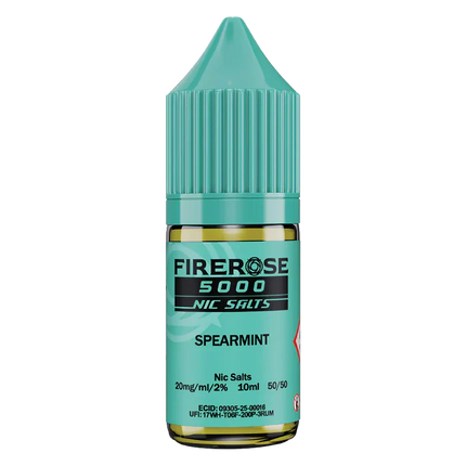 Spearmint Elux Firerose 5000 Nic Salt Vape Juice - Scent Vape