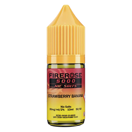 Strawberry Banana Elux Firerose 5000 Nic Salt Vape Juice - Scent Vape