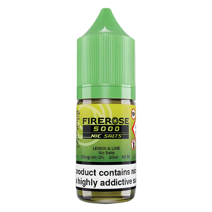 Lemon Lime Elux Firerose 5000 Nic Salt Vape Juice - Scent Vape