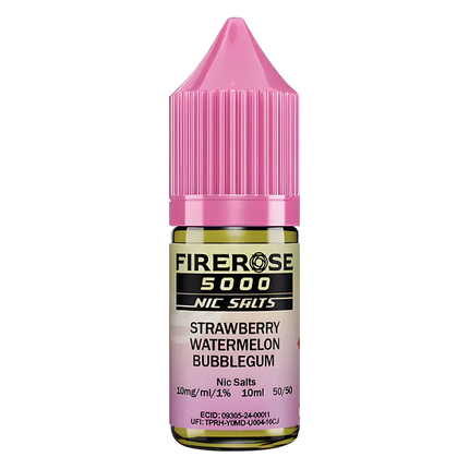 Strawberry Watermelon Bubblegum Elux Firerose 5000 Nic Salt Vape Juice - Scent Vape