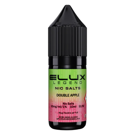 Double Apple Elux Legend Nic Salt Vape Juice - Scent Vape