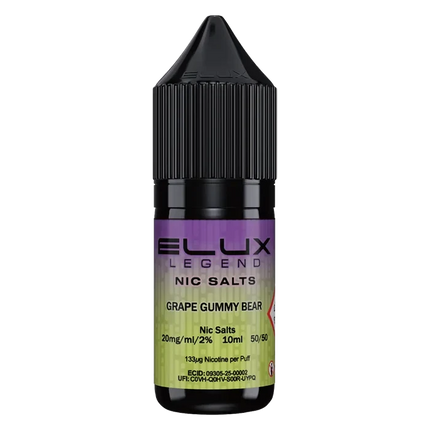 Grape Gummy Bear Elux Legend Nic Salt Vape Juice