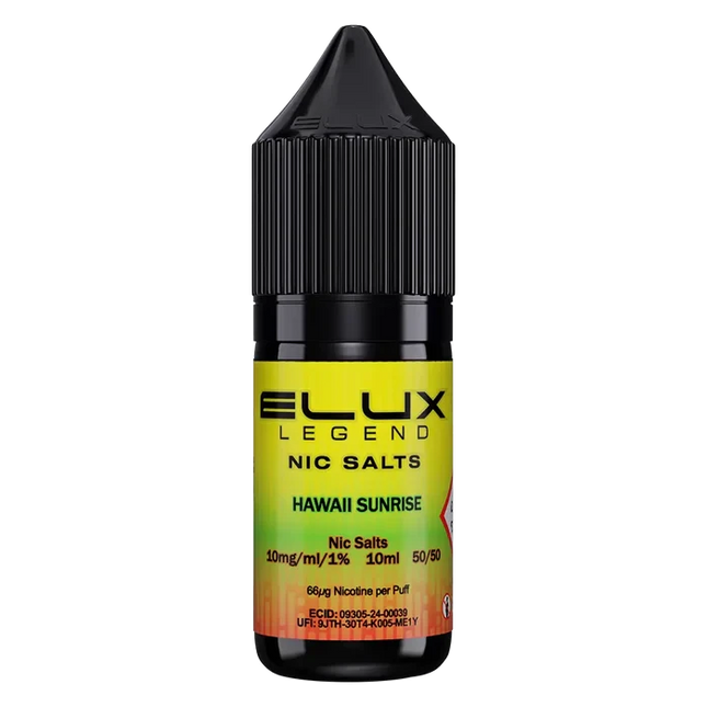 Hawaii Sunrise Elux Legend Nic Salt Vape Juice