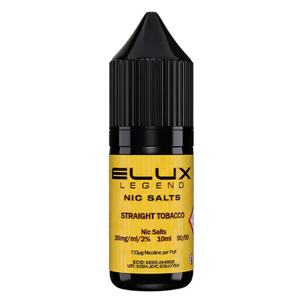 Straight Tobacco Elux Legend Nic Salt E-Liquid
