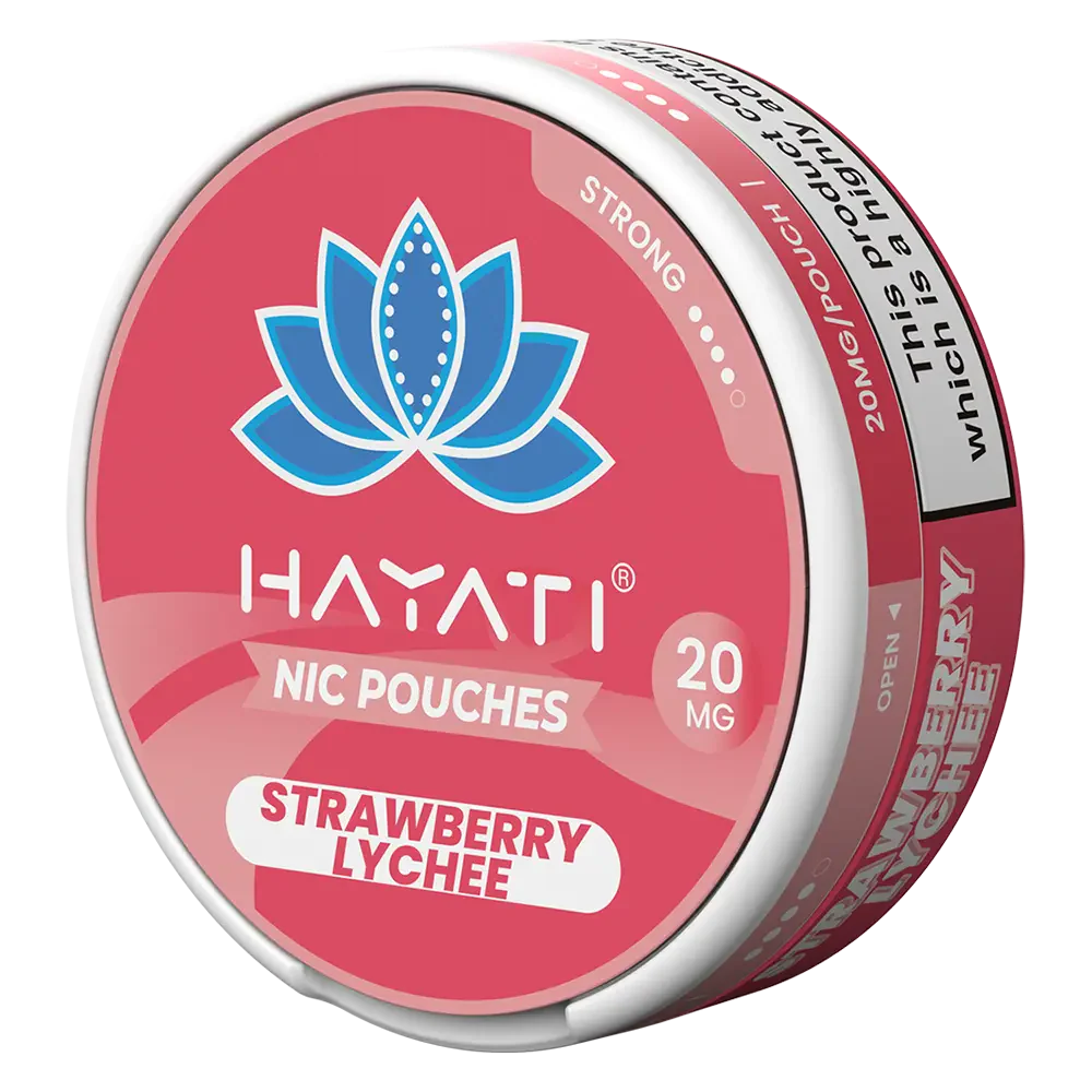 Hayati Strawberry Lychee Tobacco-Free Nicotine Pouches Can