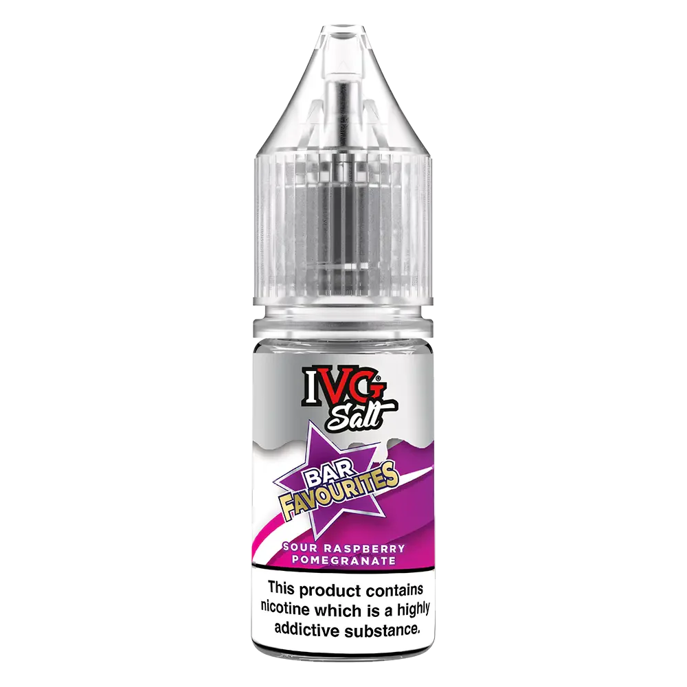 IVG Bar Favourites Sour Raspberry Pomegranate Nic Salt Vape Juice