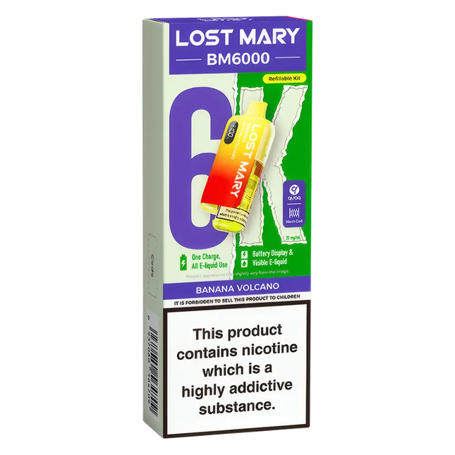 Lost Mary BM6000 Banana Volcano Prefilled Pod Kit - Scent Vape