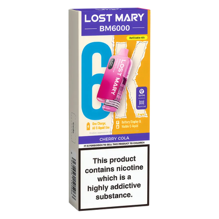 Lost Mary BM6000 Cherry Cola Prefilled Pod Kit - Scent Vape