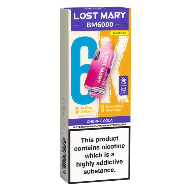 Lost Mary BM6000 Cherry Cola Prefilled Pod Kit - Scent Vape