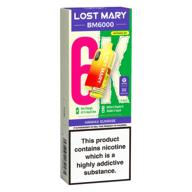 Lost Mary BM6000 Hawaii Sunrise Prefilled Pod Kit - Scent Vape