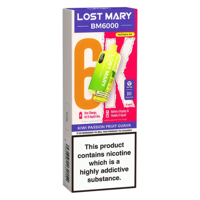 Lost Mary BM6000 Kiwi Passionfruit Guava Prefilled Pod Kit - Scent Vape
