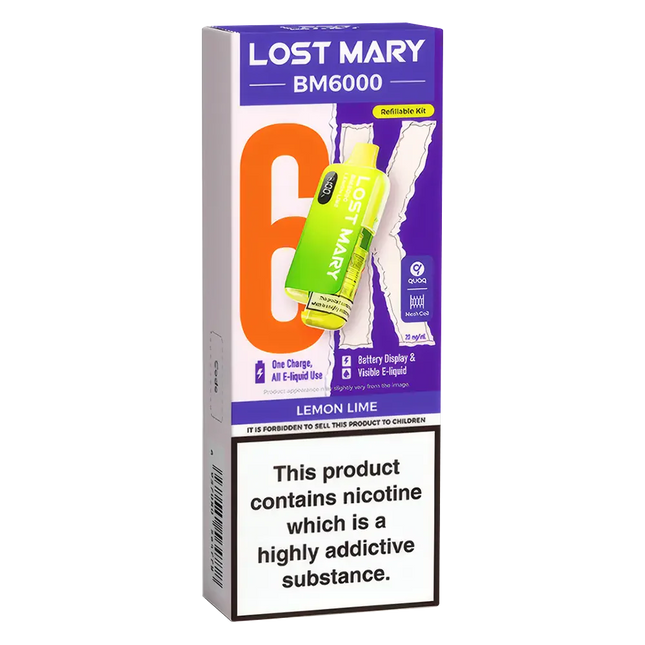 Lost Mary BM6000 Lemon Lime Prefilled Pod Kit - Scent Vape