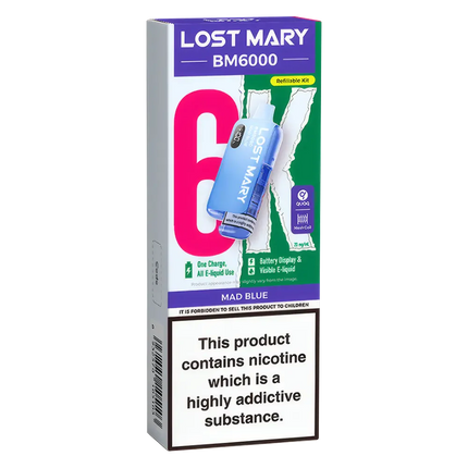 Lost Mary BM6000 Mad Blue Prefilled Pod Kit - Scent Vape