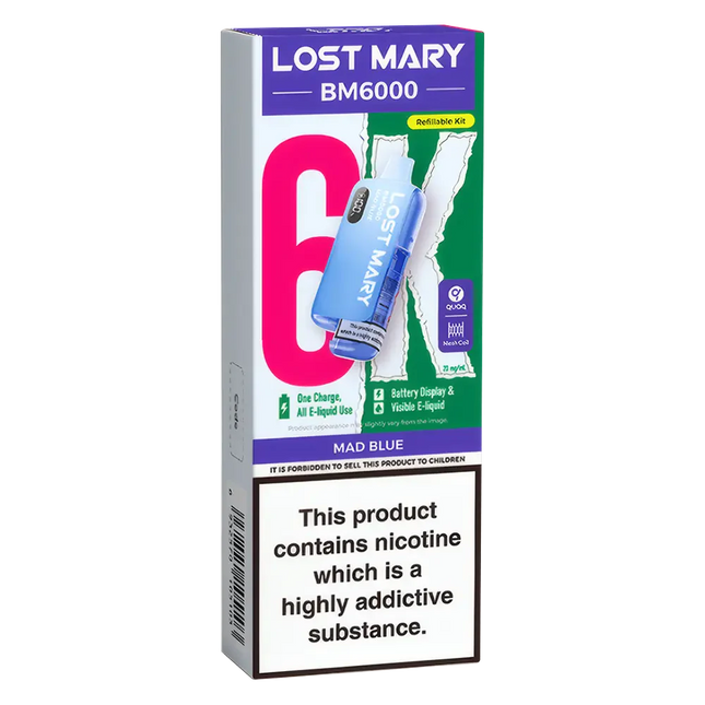 Lost Mary BM6000 Mad Blue Prefilled Pod Kit - Scent Vape