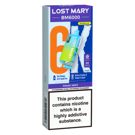 Lost Mary BM6000 Miami Mint Prefilled Pod Kit - Scent Vape