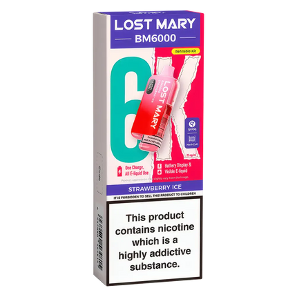 Lost Mary BM6000 Strawberry Ice Prefilled Pod Kit - Scent Vape