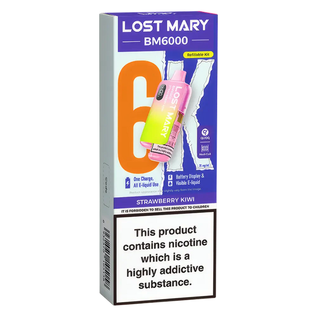 Lost Mary BM6000 Strawberry Kiwi Prefilled Pod Kit - Scent Vape