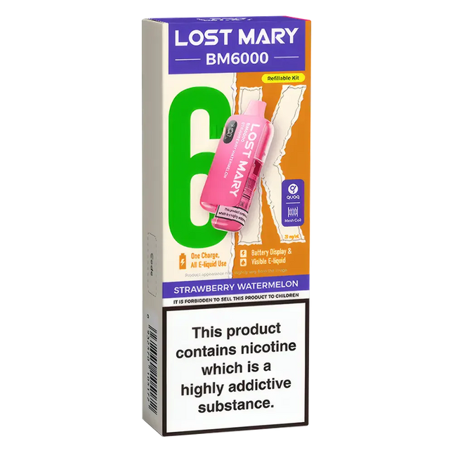 Lost Mary BM6000 Strawberry Watermelon Prefilled Pod Kit - Scent Vape