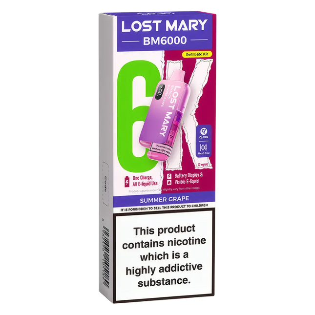 Lost Mary BM6000 Summer Grape Prefilled Pod Kit - Scent Vape