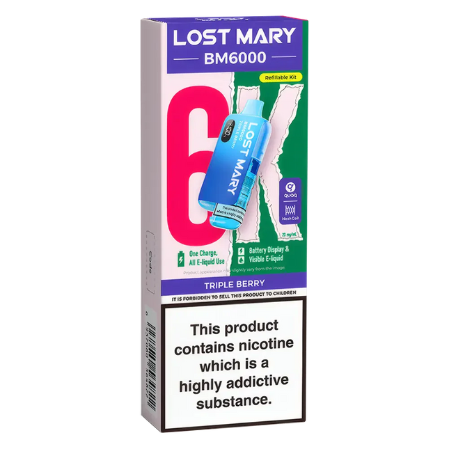 Lost Mary BM6000 Triple Berry Prefilled Pod Kit - Scent Vape