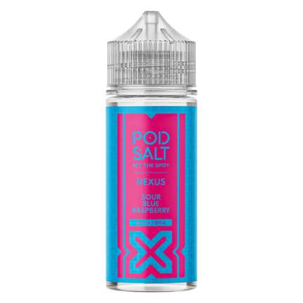 Pod Salt Sour Blue Raspberry 100ml Vape Juice By Nexus