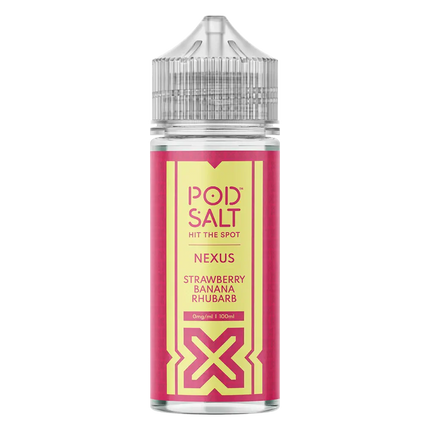 Pod Salt Strawberry Banana Rhubarb 100ml Vape Juice By Nexus