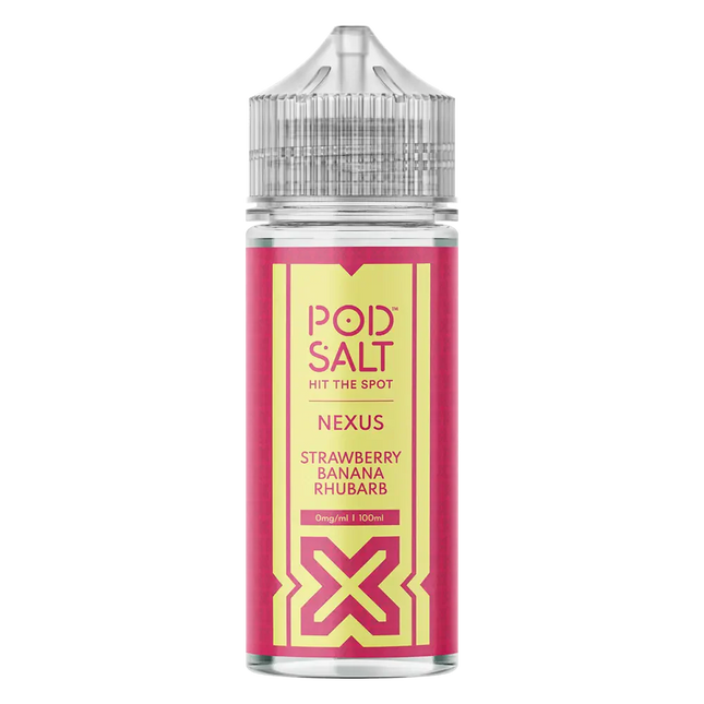 Pod Salt Strawberry Banana Rhubarb 100ml Vape Juice By Nexus