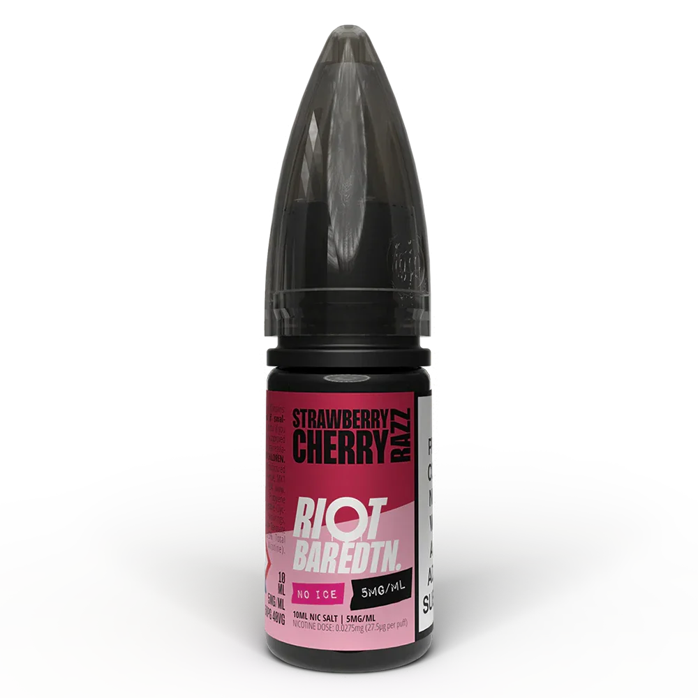Riot Squad Bar Edtn Strawberry Cherry Razz No Ice Nic Salt E-Liquid