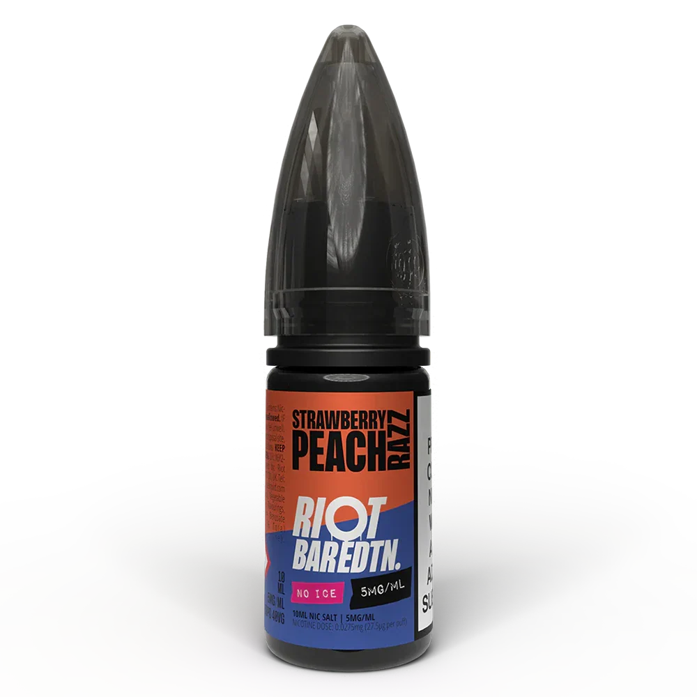 Riot Squad Bar Edtn Strawberry Peach Razz No Ice Nic Salt E-Liquid