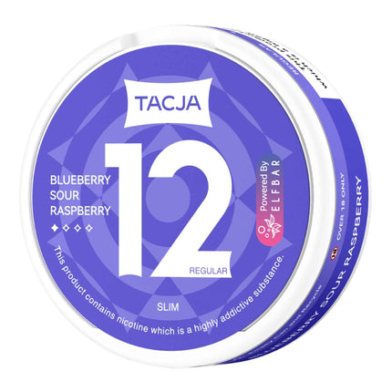 Blueberry Sour Raspberry Elf Bar Nicotine Pouches by Tacja